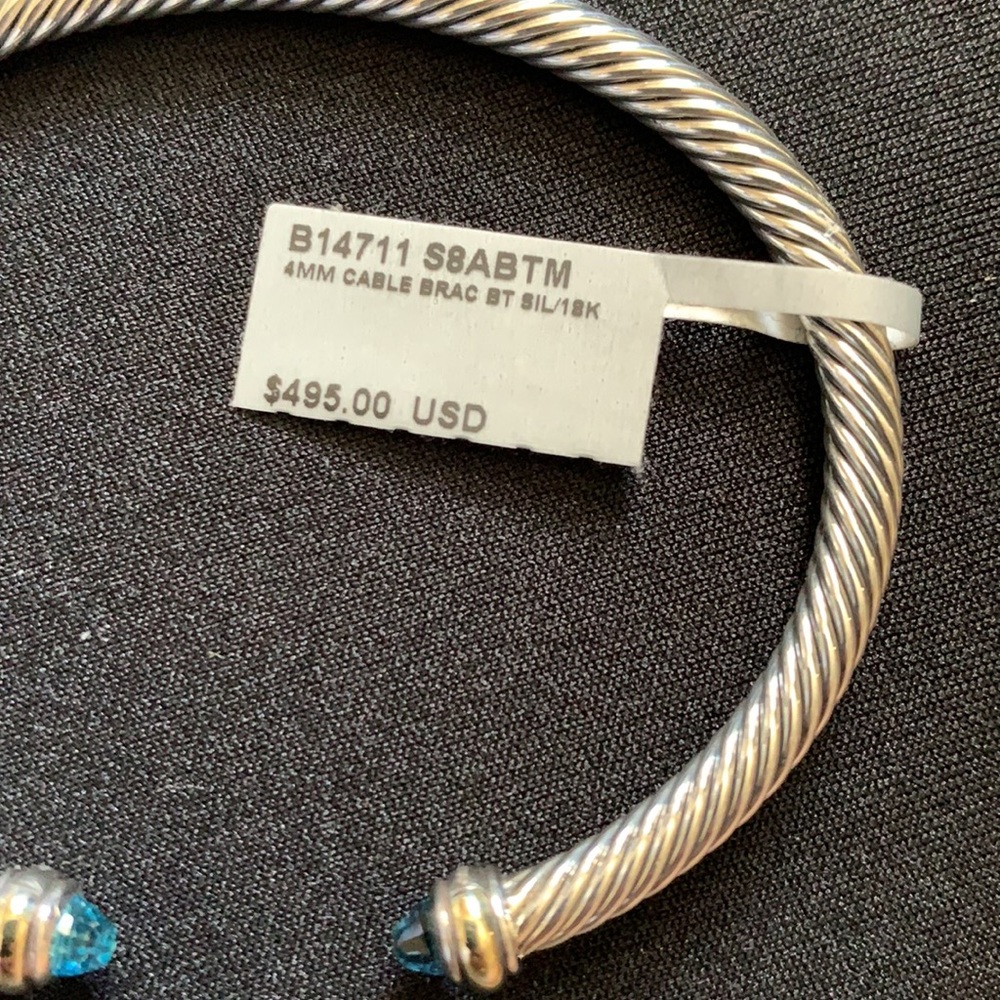 DAVID YURMAN BLUE TOPAZ Cable Classic Bracelet - Picture 9 of 9